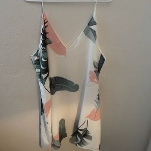 NWOT SHEIN White Floral Strappy Shift Dress